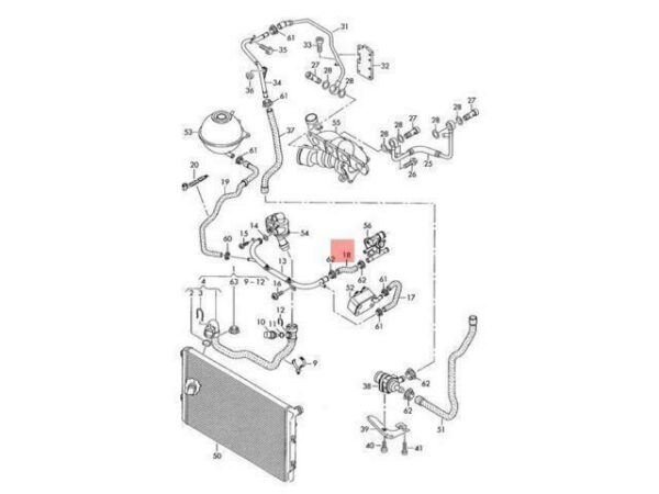 06F121056C - VW AUDI Eos Golf R32 GTI Rabbit Jetta Passat Refrigerant Tube AUDI 06F121056C