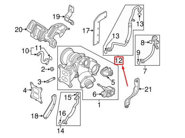 06K145778AS - NEW AUDI VW SKODA SEAT A1 A3 CABRIOLET OIL PIPE 06K145778AE ORIGINAL