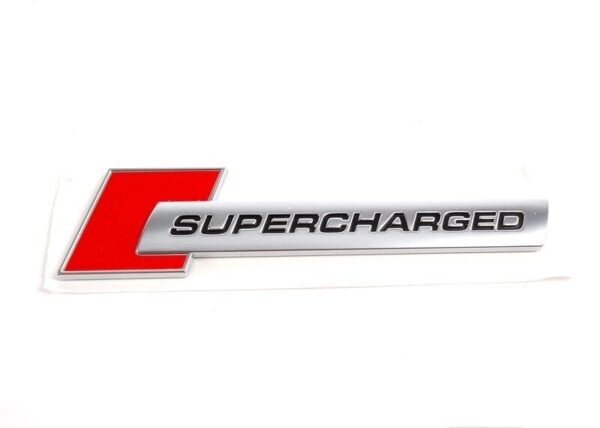 4F0853601A2ZZ - Audi A6 A7 Chrome Supercharged Side Badge Emblem Genuine 4F0853601A2ZZ