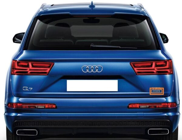 4M08537372ZZ - Audi Q7 16-17 Rear Trunk Cover Emblem "FOUR" Chrome Orig