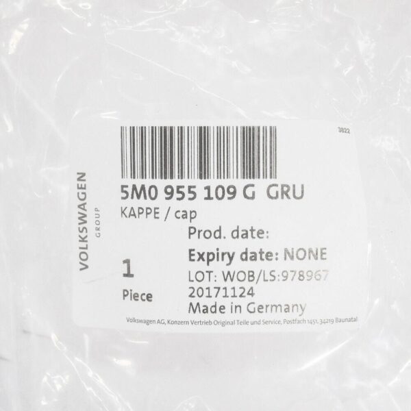 5M0955109GGRU - 2011 VW GOLF Plus Original 5M0955109GGRU Left Headlight Washer Headphone