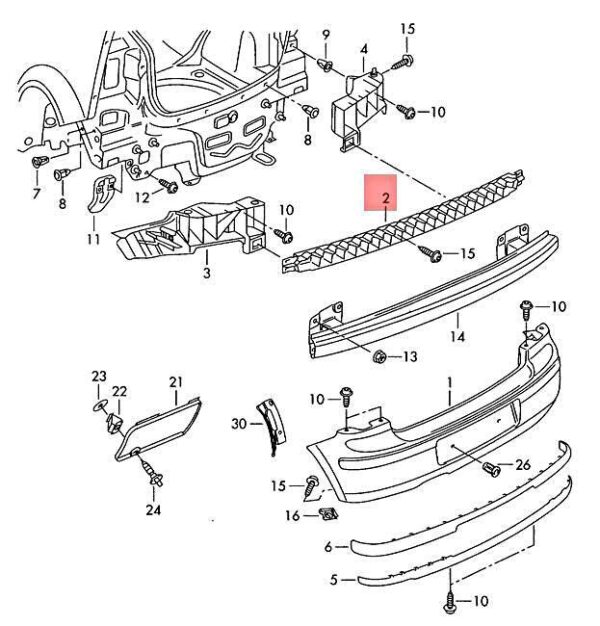 6Q6807863 - OEM VW Polo Derby Vento-IND Jin Qin Securing Strip 6Q6807863