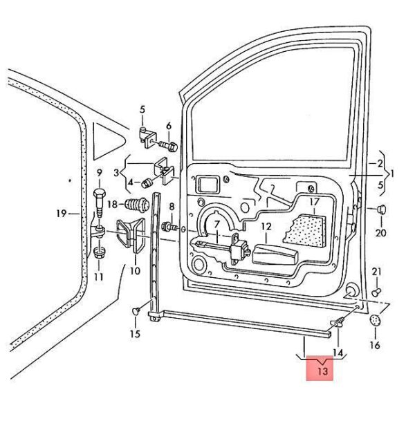 7M3837787B41 - OEM VW SEAT Sharan syncro 4Motion Seal left front Satin black 7M3837787B41