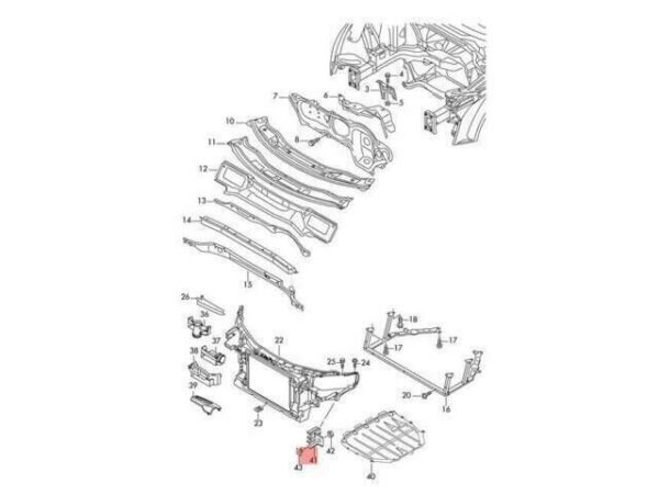8J0805637 - Audi Ttrs Coupe Roadster Tt Tts Original Left Mounting Bracket 8J08