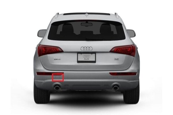 8R0807449GRU - Audi Q5 2009-2015 rear bumper towing hook eye cover primed left