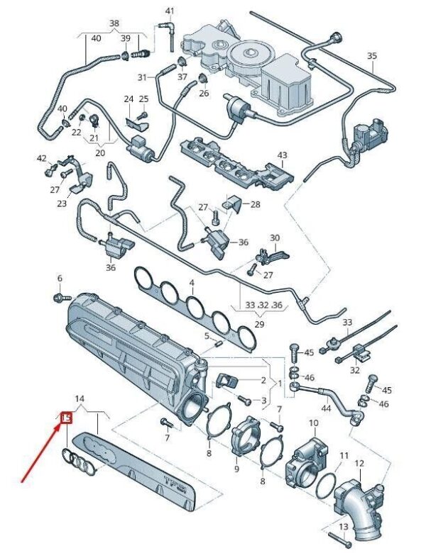 8T0103940A - Audi RSQ3 8U Signature on Original Engine Cover 8T0103940A