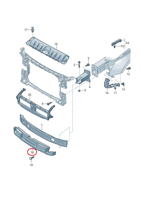 8W6807550E - Genuine Audi 8W6807550 Shock absorber