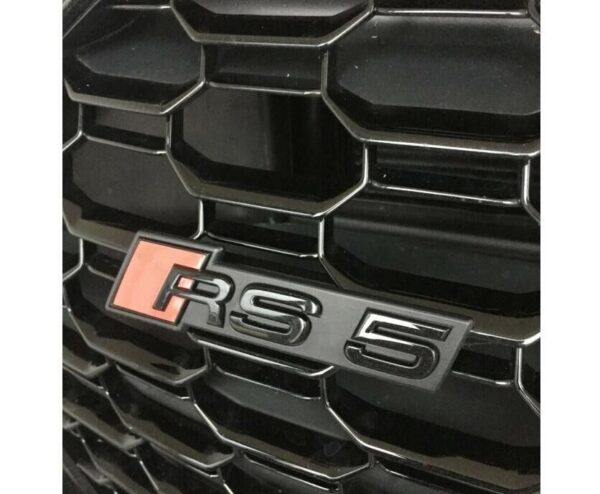 8W6853736CT94 - Audi RS5 'RS5' Original Glossy Black Front Radiator Grid Badge 8W6853736