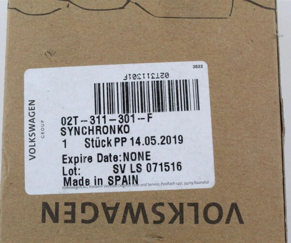 02T311301F - New VW AMEO Synchro Hub with Circlip 02T311301F Genuine