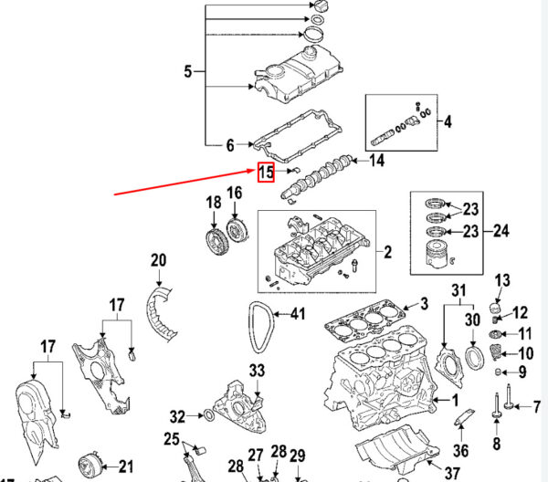 038103673C - NEW VW BEETLE 9C ENGINE CAMSHAFT BEARING SHELL 038103673CGLB