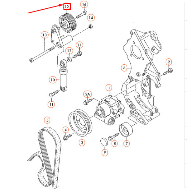 038145278 - NEW VOLKSWAGEN BEETLE 9C IDLER PULEY 038145278 ORIGINAL