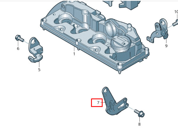 03L103369Q - NEW VOLKSWAGEN TRANSPORTER T5 UPPER ENGINE HOOK BRACKET 03L103369Q GENUINE