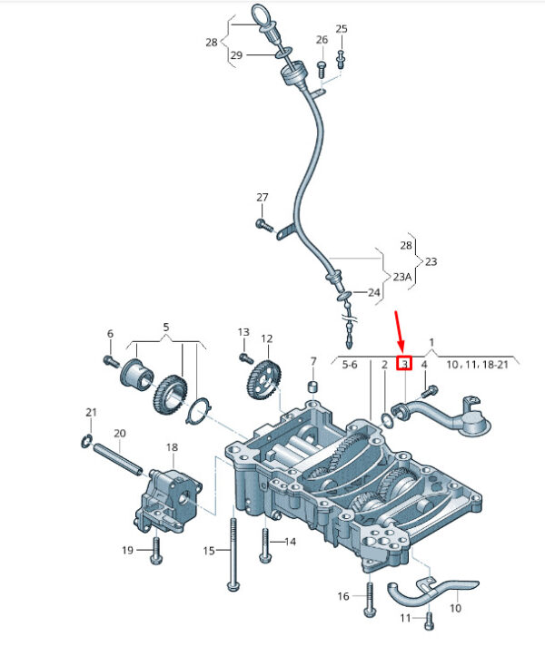 03L115169B - NEW VW TRANSPORTER VI T6 OIL SUCTION LINE 03L115169B