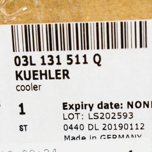 03L131511Q - NEW VOLKSWAGEN AMAROK EGR EXHAUST COOLER 03L131511Q ORIGINAL
