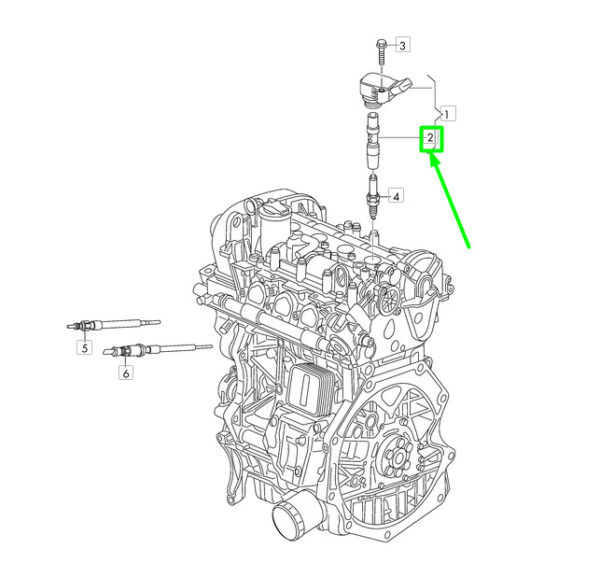 04C905199E - NEW VOLKSWAGEN PASSAT B8 3G Spark Plug Connector 04C905199E OEM