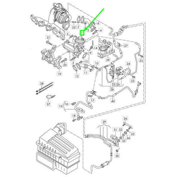 04L131512P - New Volkswagen Passat B8 3G EGR Radiator 04L131512P Genuine