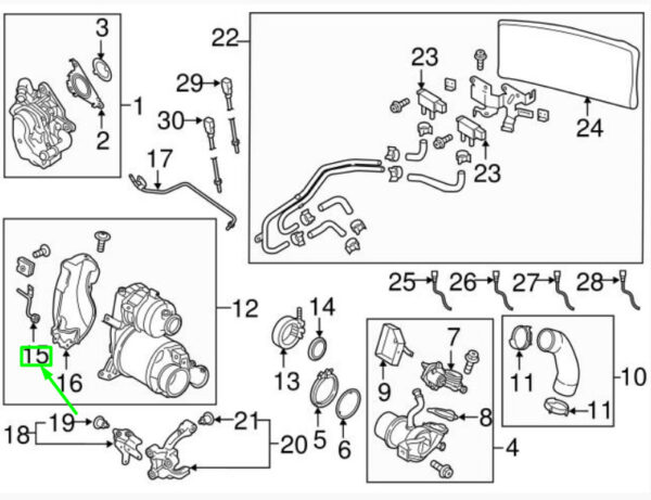 04L131582B - NEW VOLKSWAGEN PASSAT B8 3G EXHAUST PIPE 04L131582B ORIGINAL