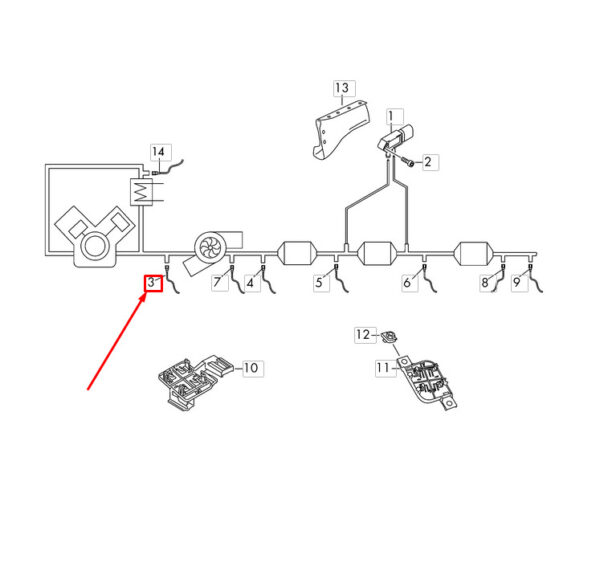 04L906088DT - NEW VOLKSWAGEN SCIROCCO MK3 EXHAUST GAS TEMPERATURE SENSOR 04L906088DT