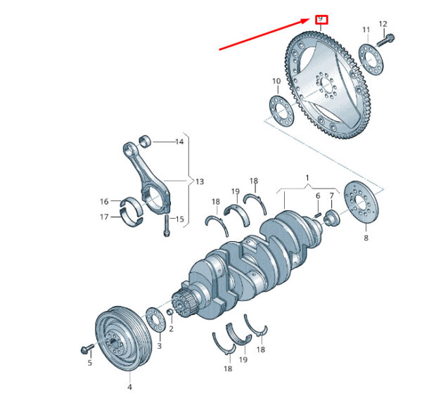 057105323AE - NEW VW TOUAREG 7P MK2 CLUTCH PLATE 057105323AE