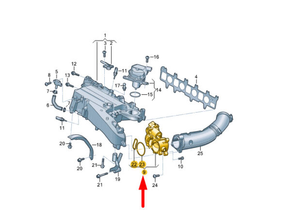 05L128063E - NEW VOLKSWAGEN ARTEON 3H7 THROTTLE VALVE CONTROL ELEMENT 05L128063E ORIGINAL