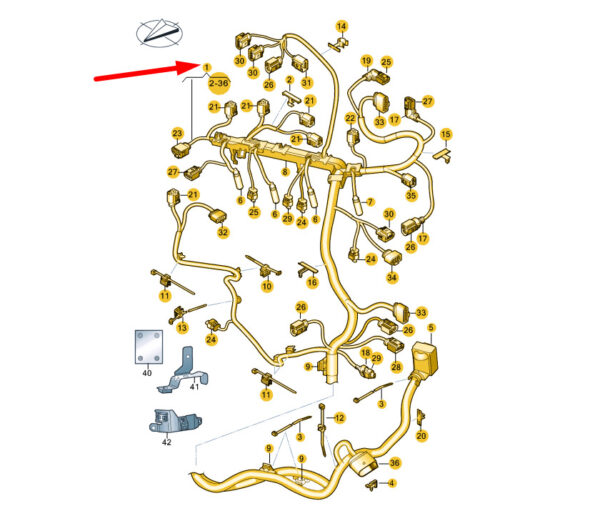 05L972627M - NEW VOLKSWAGEN ARTEON 3H7 ENGINE WIRING SET 05L972627M ORIGINAL