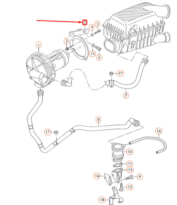06A131085D - Volkswagen NEW BEETLE 9C Pump Bracket 06A131085D NEW GENUINE