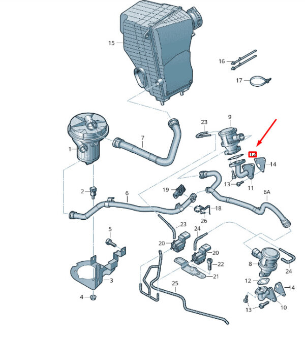 06A131120D - NEW VW TOUAREG 7P MK2 COMBI VALVE SEAL 06A131120D ORIGINAL