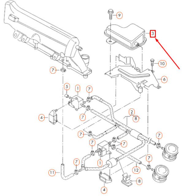 06A131541A - New VOLKSWAGEN BEETLE 9C Vacuum Tank 06A131541A