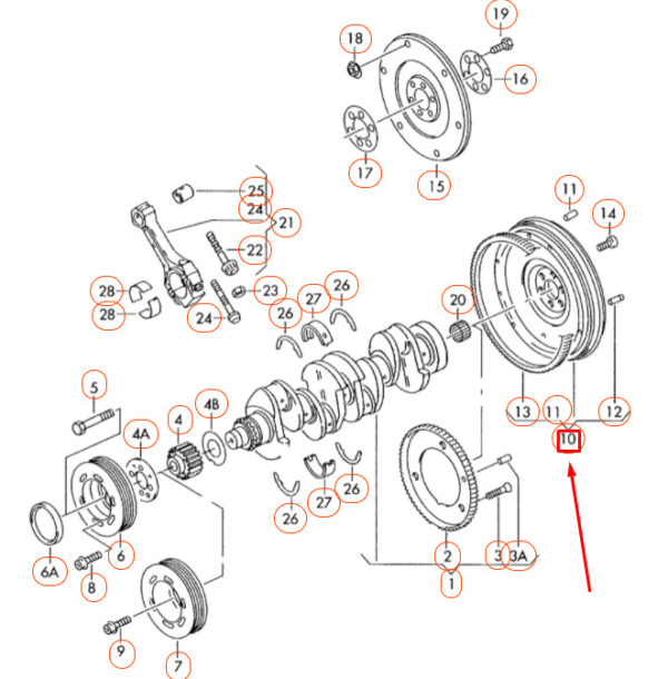 06F105266AC - NEW VOLKSWAGEN EOS FLYWHEEL 06F105266AC ORIGINAL