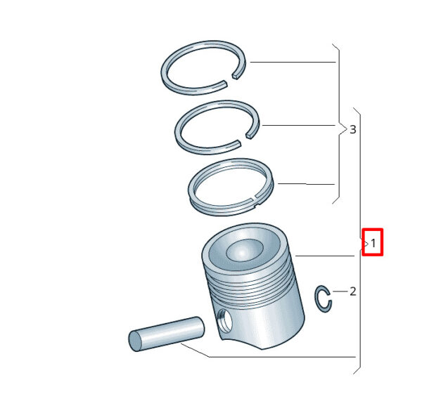 06G107065B - NEW VOLKSWAGEN JETTA MK6 A6 PISTON 06G107065B