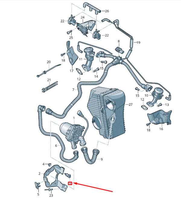 06G133567 - NEW VW TOUAREG 7P MK2 SECONDARY AIR PUMP MOUNT BUFFER 06G133567 ORIGINAL