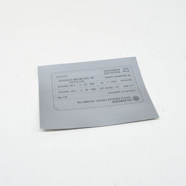 06J010005AP - New Volkswagen Engine Data Notice Label Sticker 06J010005AP
