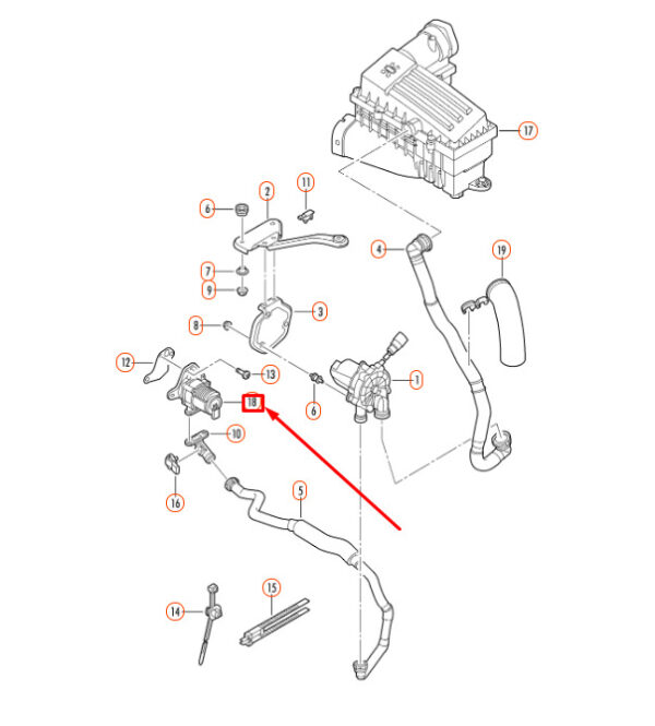 06J131097D - NEW VOLKSWAGEN BEETLE A5 SECONDARY AIR PUMP COMBO VALVE 06J131097D ORIGINAL