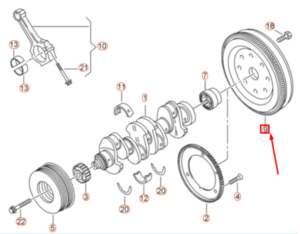 06K105266H - NEW VOLKSWAGEN GOLF 5G MK7 FLYWHEEL 06K105266H ORIGINAL