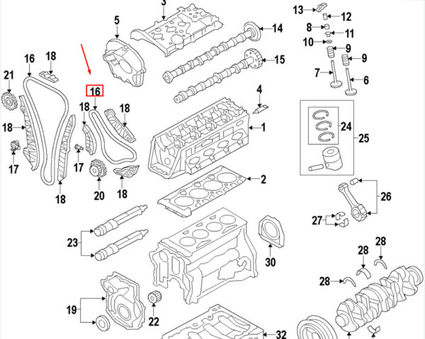 06K109158BB - NEW OEM VOLKSWAGEN BEETLE A5 BALANCE SHAFT CHAIN 06K109158BB GENUINE