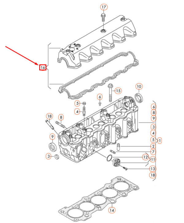 074103469P - NEW VOLKSWAGEN CRAFTER 2E CYLINDER HEAD COVER 074103469P ORIGINAL