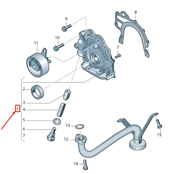 074115105D - VOLKSWAGEN CRAFTER 2F MK1 oil pump 074115105D NEW ORIGINAL