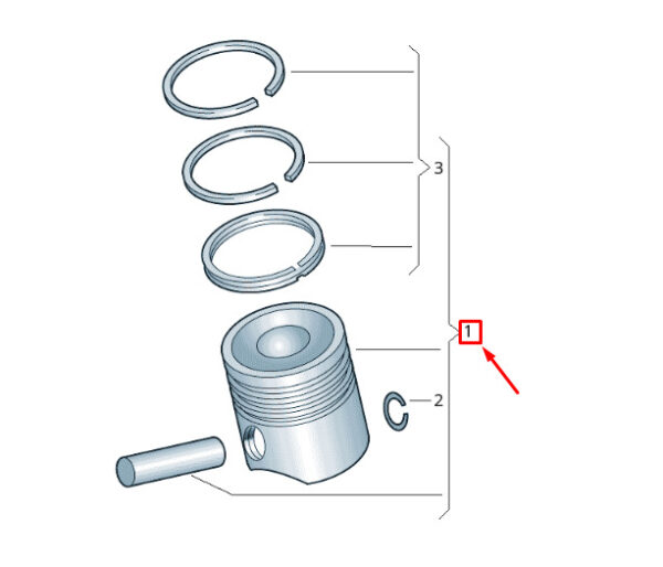 076107065B - NEW VOLKSWAGEN CRAFTER 2F MK1 PISTON 076107065B
