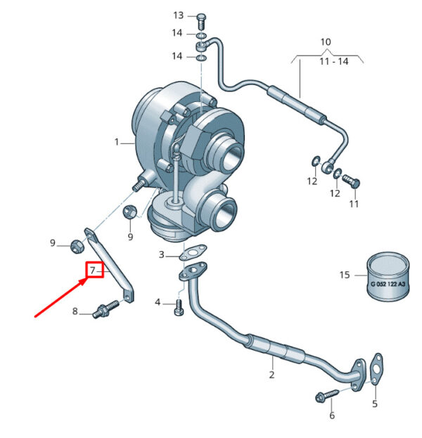 076145536B - NEW VOLKSWAGEN CRAFTER 2F MK1 TURBOCHARGER - SUPPORT ELEMENT 076145536B