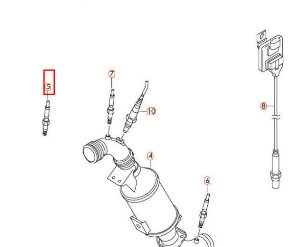 076906088C - OEM VOLKSWAGEN CRAFTER MK1 OXYGEN EXHAUST GAS SENSOR PROBE 076906088C GENUINE
