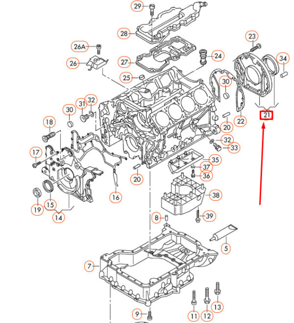 077103171N - NEW VOLKSWAGEN PHAETON GP3 REAR CRANKSHAFT SEAL 077103171N ORIGINAL
