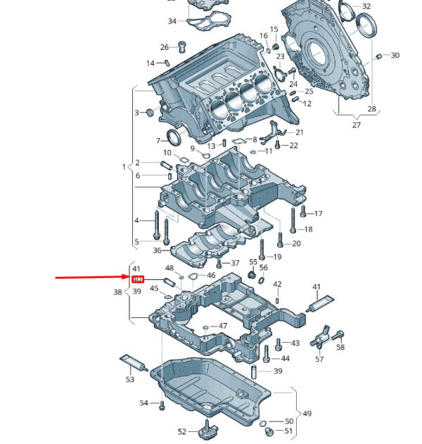 079103499P - NEW VW TOUAREG 7P M2 CRANKHOUSE PIPE UNION 079103499P ORIGINAL