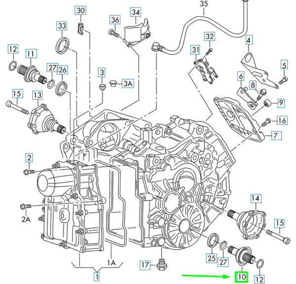 0AM409345C - NEW VOLKSWAGEN PASSAT B8 3G RIGHT GEARBOX STUB SHAFT 0AM409345C ORIGINAL