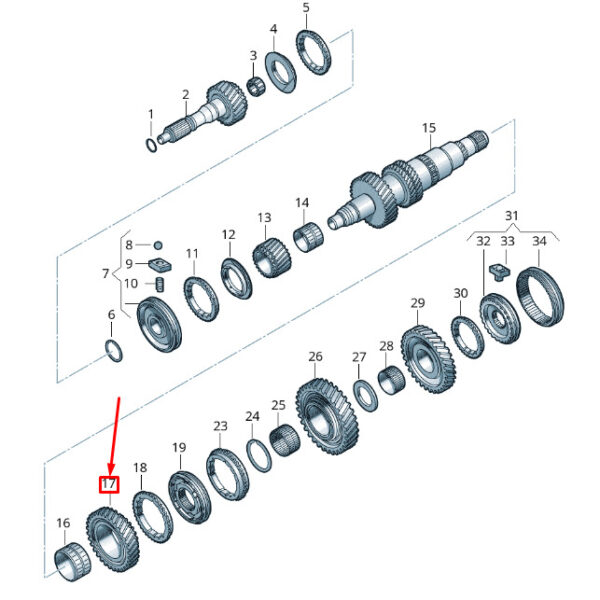 0B7311260B - NEW VOLKSWAGEN CRAFTER 2F MK1 2ND CHANGE GEAR 0B7311260B