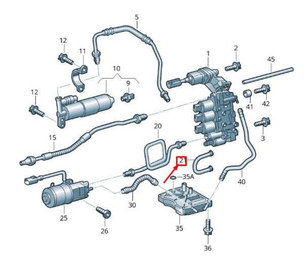 0B8325591A - NEW VOLKSWAGEN CRAFTER 2F MK1 GEARBOX HYDRAULIC LINE 0B8325591A