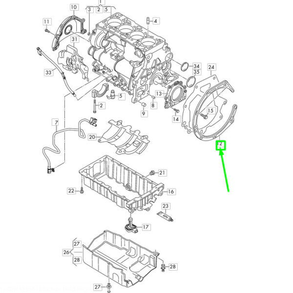0BH103551B - NEW VOLKSWAGEN PASSAT B8 3G OIL SUMP SPACER PLATE 0BH103551B
