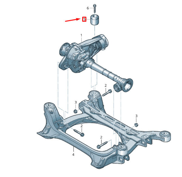 0BM409307 - NEW VW TOUAREG 7P MK2 FRONT AXLE DIFFERENTIAL BALANCE WEIGHT 0BM409307