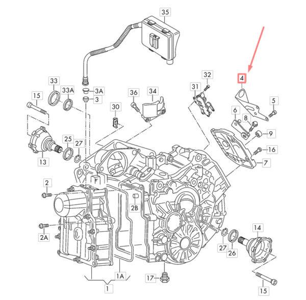 0CW321396A - NEW VOLKSWAGEN GOLF 5G MK7 MECHATRONIC ABUTMENT 0CW321396A ORIGINAL