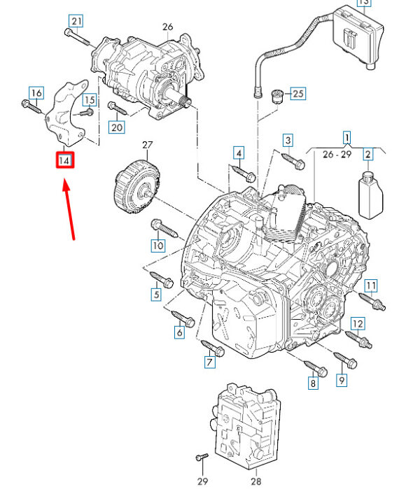 0FN409905F - NEW VOLKSWAGEN ARTEON 3H7 GEARBOX BRACKET 0FN409905F