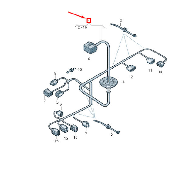 7E0971478DD - NEW VW TRANSPORTER T6 ADDITIONAL HEATING UNIT HARNESS 7E0971478DDDDDDDDDD